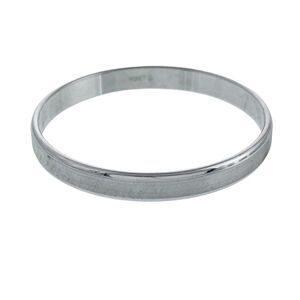 Vintage Monet Etched Silver Tone Bangle Bracelet 7.5"